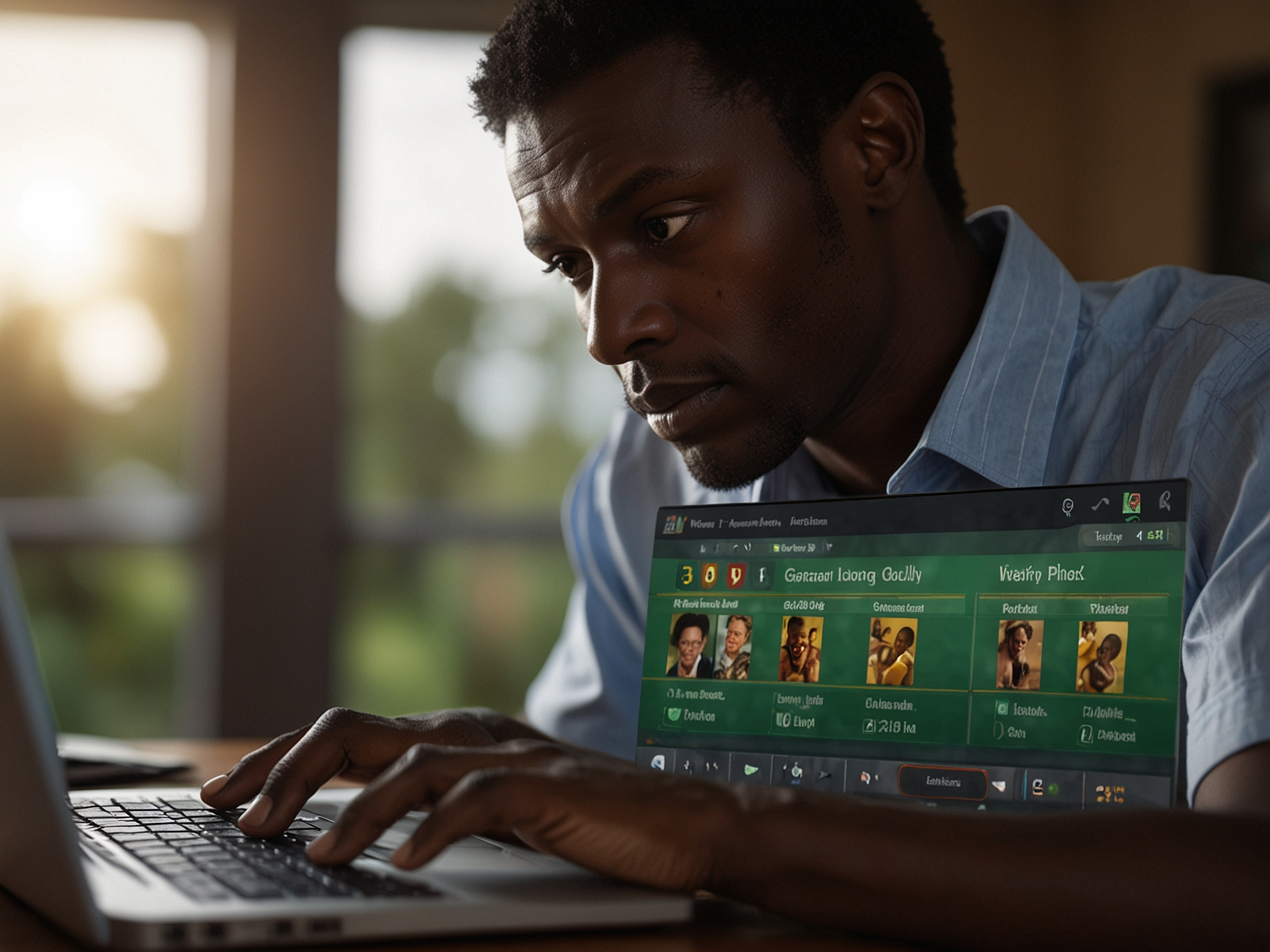 User logging in to Betafriq on a laptop